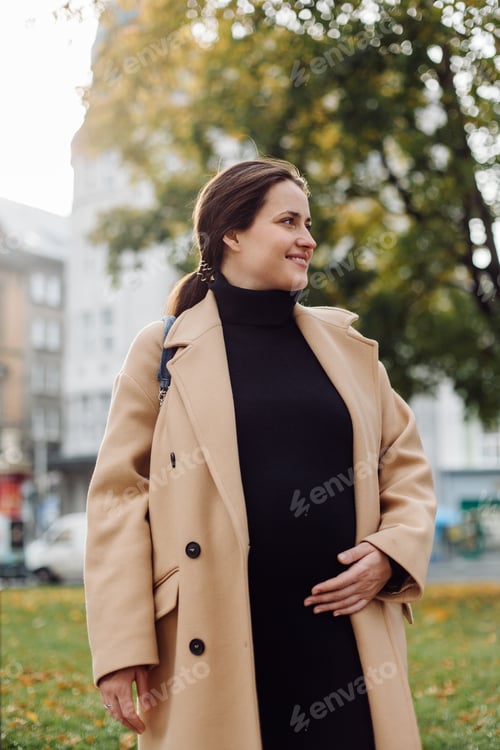Preview: Beautiful pregnancy of young family. Pregnant woman and man. Happy couple, wife and husband