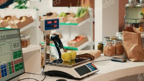 Preview: Local farmers market cash register with electronic scale