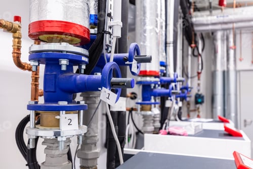 Preview: Heat pump room in commercial building