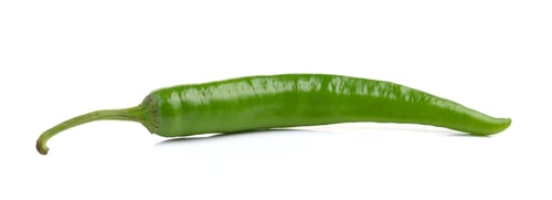 Preview: Green peppers isolated on white background