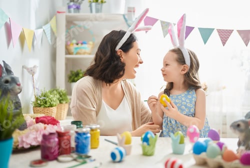 Preview: family preparing for Easter