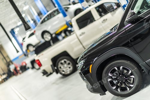 Preview: Interior of a Large Car Service Workshop