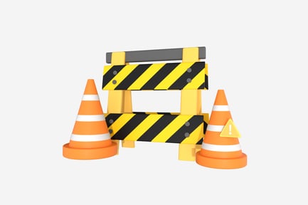 Preview: Construction Barrier Clean 3D Illustration