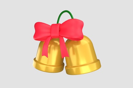 Preview: Hanging Bell Ornament 3D Illustration