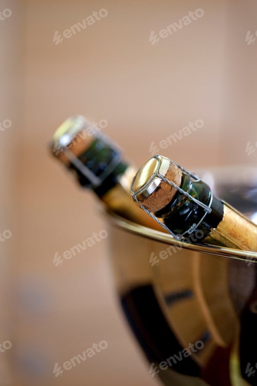 Preview: Close up of wine bottles