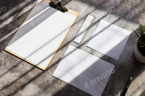 Visualização: Maquete de identidade de marca