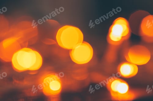 Preview: Abstract Gold bokeh sparkle on dark background