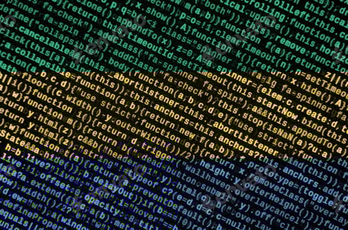 Preview: Gabon flag is depicted on the screen with the program code