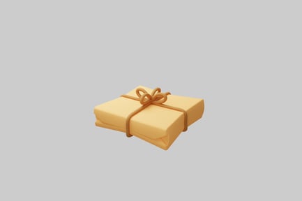 Preview: Wrapped gift box with bow