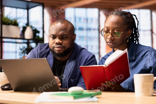 Preview: African american couple work on a management project for freelancing