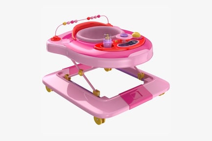 Preview: Pink Baby Walker with Activity Center
