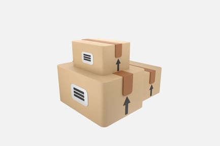 Preview: Labelled Storage Boxes 3D Illustration