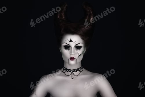 Preview: Talking broken doll with horns on her head