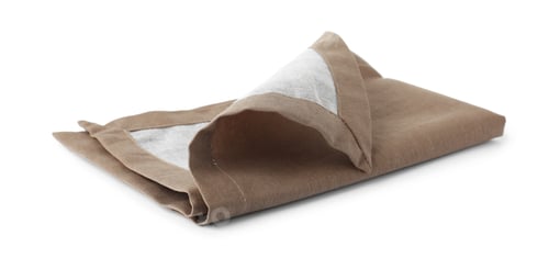 Preview: Fabric napkin for table setting on white background
