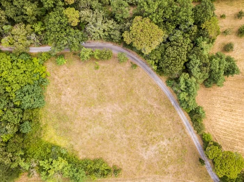 Preview: French rural landscape aerial view