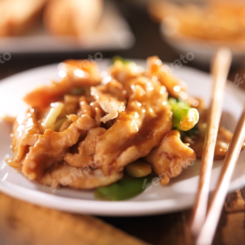 Preview: chinese food - stir fry chicken with vegetables