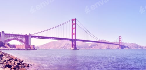 Preview: Panoramic picture of the Golden Gate Bridge, USA.