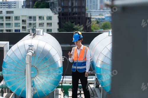 Preview: Engineers inspect the completed air conditioning and water systems to continue verifying