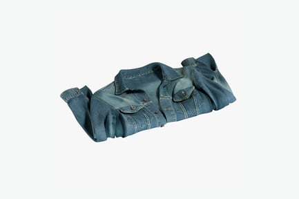 Preview: Folded Denim Jacket: Casual Blue Apparel