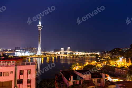 Preview: Macau cityscape at night