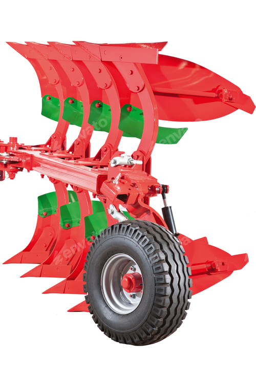 Preview: Modern industrial agricultural plow isolated over white background