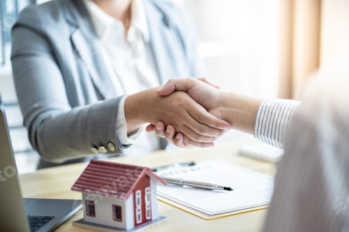 Preview: Businessman shaking hands successful making a deal.