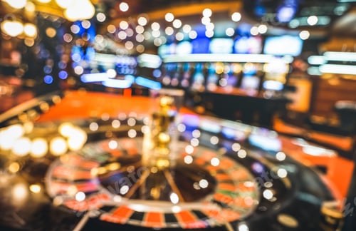 Preview: Blurred defocused background of roulette at casino saloon