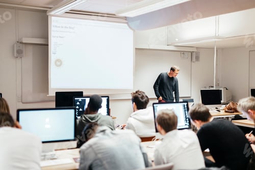 Preview: Media students and teacher in classroom