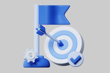 Preview: Blue Goal Achievement Icon Set