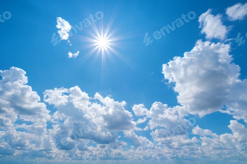 Preview: Beautiful Sky with Clouds and Sunshine