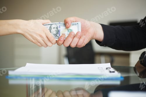 Preview: Bribery concept. Corruption Corporate Business Espionage Illegal Concept
