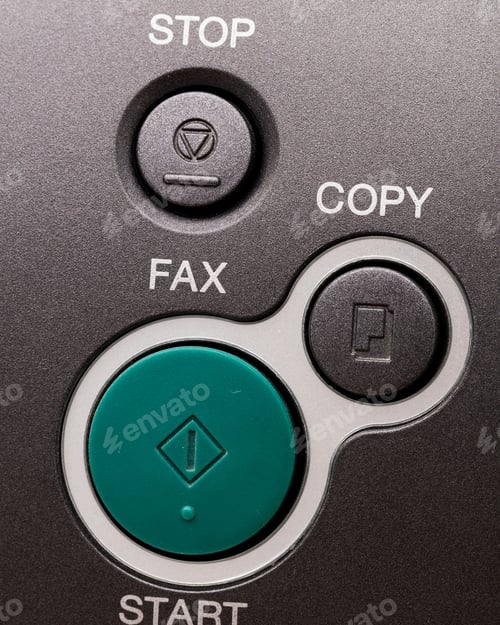 Preview: Close up of a fax machine in an office
