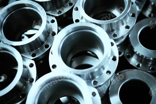 Preview: Industrial background from metal parts produced in metal industry