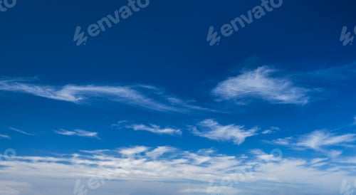 Blue clear sky with clouds