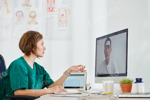 Preview: Doctor using telemedicine platform