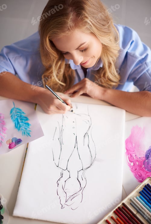 Preview: Busy but happy young painter