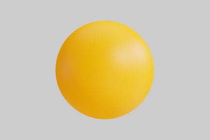 Preview: Rubber yellow bouncy ball toy