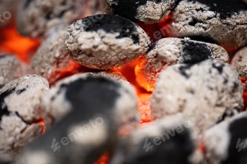 Preview: Charcoal burning on fire.