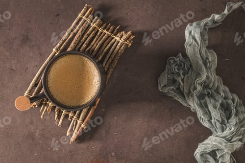 Preview: Coffee mug on a dark slate