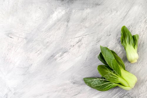 Preview: Pack-choy salad mini on an old painted background.