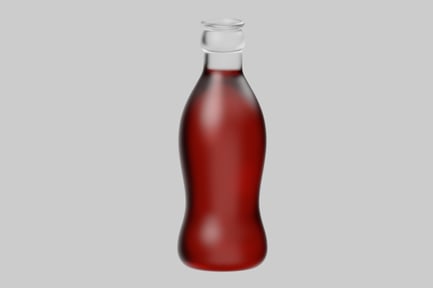 Preview: Dark red glass soda bottle