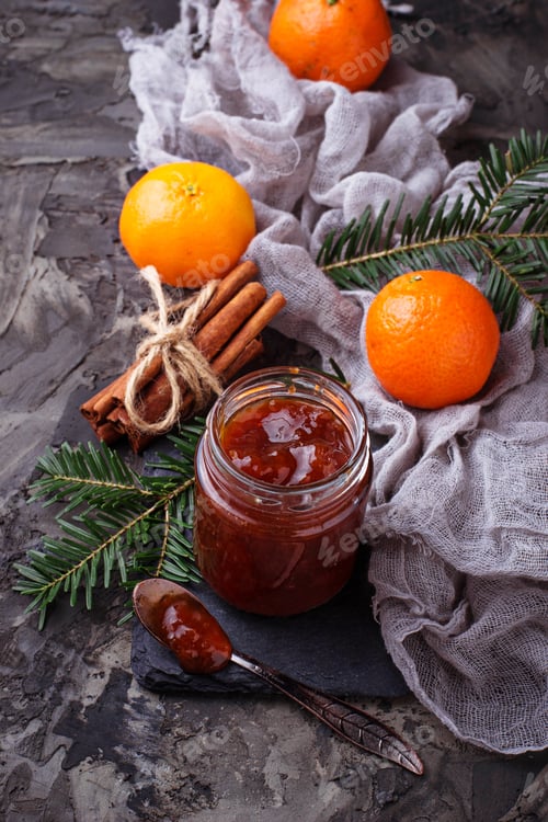 Preview: Homemade orange jam with tangerine
