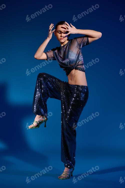 Preview: Bold style statement captured in a chic studio with vibrant colors and dynamic poses
