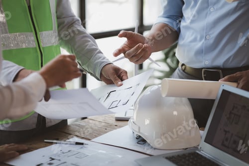 Preview: Architects and engineers are working together to edit the draft house plan that was designed after i