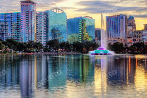 Preview: Skyline Of Orlando, Florida From Lake Eola.