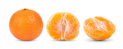 Preview: Orange mandarin or tangerine fruit isolated on white
