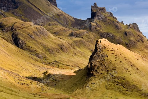 Preview: Dramatic scenery on the Uig to Staffin road on the Isle of Skye in northwest Scotland.