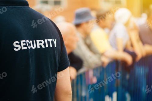 Preview: Member of security guard team on public event