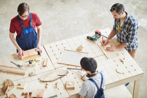 Preview: Team of Carpenters Working Background