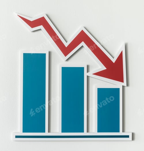 Preview: Declining business report bar chart